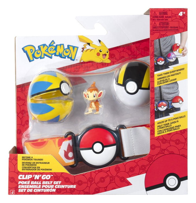 Jazwares Pokémon Clip 'n' Go Set de Cinturón Chimchar Jazwares Pokémon Clip 'n' Go Set de Cinturón Chimchar