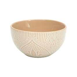 Home Deco Factory Mirage Bol 650 Ml Cerámica Beige Sahara