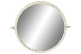 DKD Home Decor Espejo de Metal Rugoso Blanco 60x13x52 cm