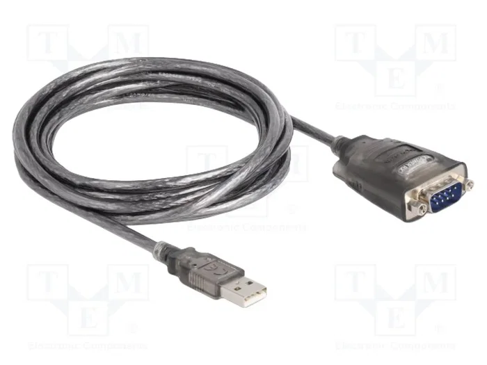 DeLOCK Adaptador USB 2.0 Tipo-A a RS-232 D-Sub 9 pines con tuercas, 3 m