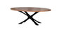 DKD Home Decor Mesa de Comedor Acacia y Metal Natural y Negro