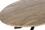 DKD Home Decor Mesa de Comedor Acacia y Metal Natural y Negro