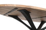 DKD Home Decor Mesa de Comedor Acacia y Metal Natural y Negro