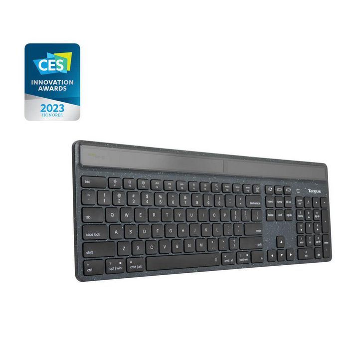 Targus Teclado Inalámbrico Bluetooth 5.0 Ecosmart Captación de Energía Sostenible Antimicrobiano con Luz Trasera QWERTY Nórdico Targus Teclado Inalámbrico Bluetooth 5.0 Ecosmart Captación de Energía Sostenible Antimicrobiano con Luz Trasera QWERTY Nórdico