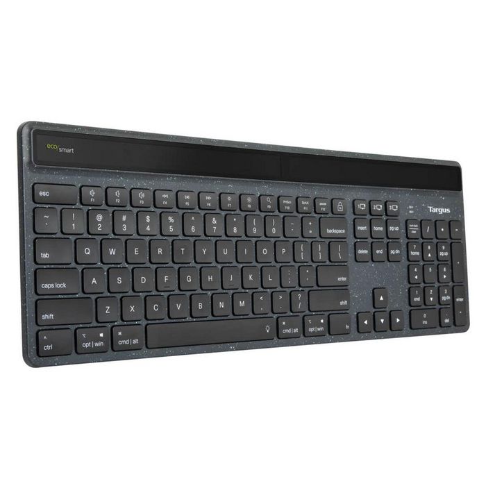 Targus Teclado Inalámbrico Bluetooth 5.0 Ecosmart Captación de Energía Sostenible Antimicrobiano con Luz Trasera QWERTY Nórdico Targus Teclado Inalámbrico Bluetooth 5.0 Ecosmart Captación de Energía Sostenible Antimicrobiano con Luz Trasera QWERTY Nórdico