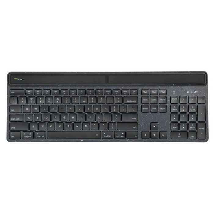 Targus Teclado Inalámbrico Bluetooth 5.0 Ecosmart Captación de Energía Sostenible Antimicrobiano con Luz Trasera QWERTY Nórdico Targus Teclado Inalámbrico Bluetooth 5.0 Ecosmart Captación de Energía Sostenible Antimicrobiano con Luz Trasera QWERTY Nórdico