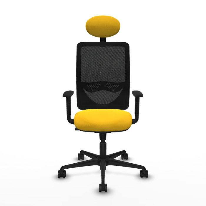 PIQUERAS Y CRESPO Silla de oficina Zulema con mecanismo Sincro, Amarillo y Negro PIQUERAS Y CRESPO Silla de oficina Zulema con mecanismo Sincro, Amarillo y Negro