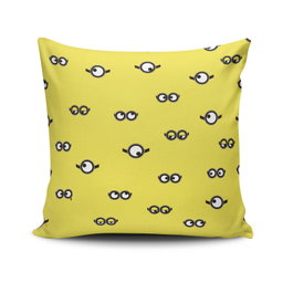 Aberto Design NKRLNT-237 Cojín 43x43cm Algodón/Poliéster con Relleno de Silicona, Lavable a Máquina