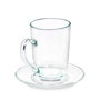 Taza con Plato Vivalto Transparente Vidrio 200 ml (6 Unidades)