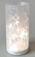 DKD Home Decor Decoración Luminosa Cristal LED 10x10x15 Blanco