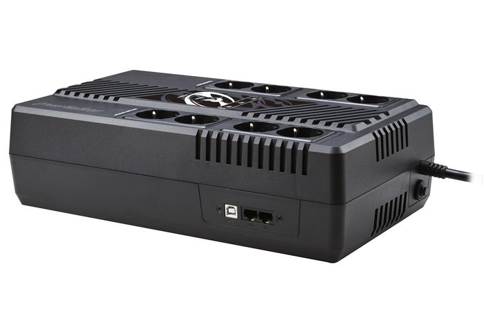 PowerWalker VI MS UPS, 600VA / 360W, con 4 Tomas con Respaldo de Batería y 4 Tomas Bypass, USB, AVR, para Hogar y Oficina