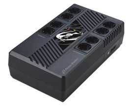 PowerWalker VI MS UPS, 600VA / 360W, con 4 Tomas con Respaldo de Batería y 4 Tomas Bypass, USB, AVR, para Hogar y Oficina