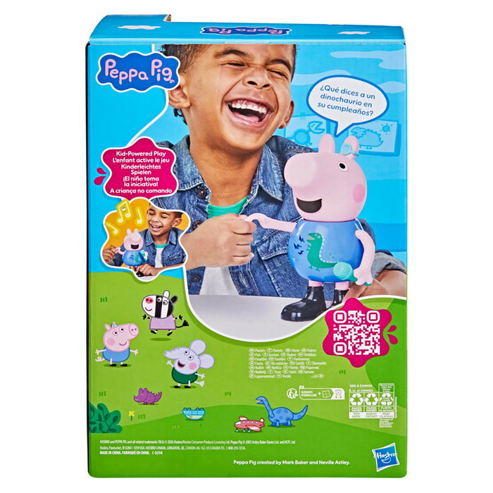Hasbro Peppa Pig George Musical Juguete Interactivo con Sonidos G2178 - Más de 50 Frases, Canciones, Bromas, Figura Articulada para Niños y Niñas +3 Años