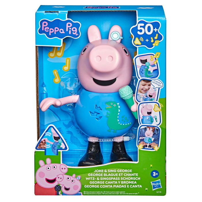 Hasbro Peppa Pig George Musical Juguete Interactivo con Sonidos G2178 - Más de 50 Frases, Canciones, Bromas, Figura Articulada para Niños y Niñas +3 Años