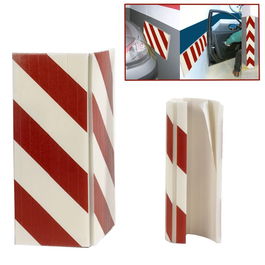 Geko Panel Autoadhesivo Anti Golpes 30 x 20 x 1 cm Blanco/Rojo para Garajes y Parkings