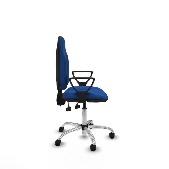 PIQUERAS Y CRESPO Silla de oficina Algarra Azul con mecanismo de doble maneta PIQUERAS Y CRESPO Silla de oficina Algarra Azul con mecanismo de doble maneta