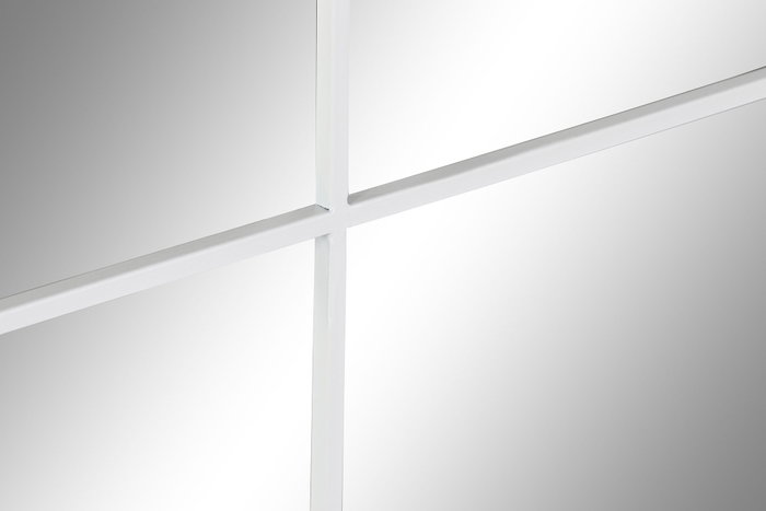 DKD Home Decor Espejo de Hierro Ventana Blanco 60x150 cm