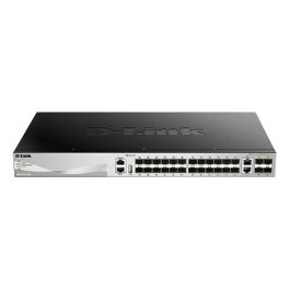 D-Link DGS-3130-30S/E Switch Gestionable L3 Stackable 24 Puertos SFP + 2 Puertos 10G + 4 Puertos 10G SFP+