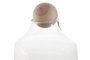 DKD Home Decor Jarrón Transparente Natural Cristal Madera 21 x 42 x 21 cm