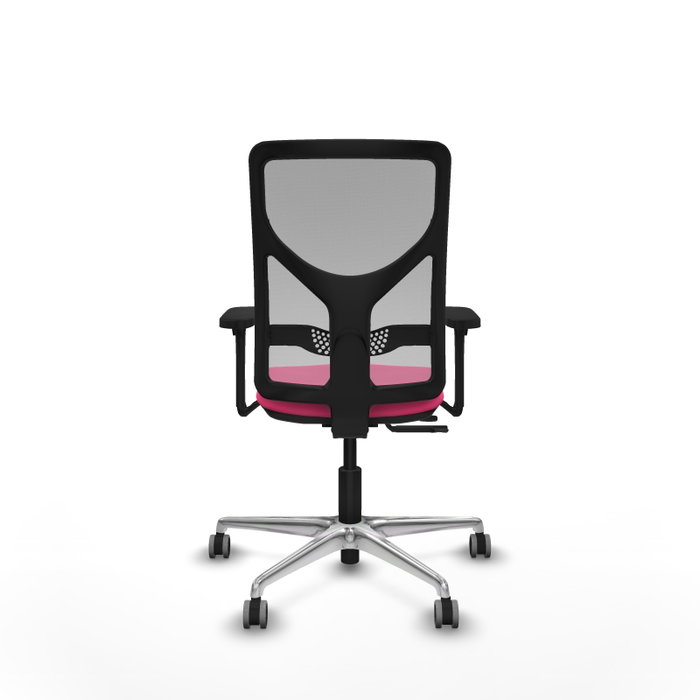 PIQUERAS Y CRESPO Silla de oficina Motilla con mecanismo Sincro/Traslack Rosa y Gris