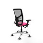 PIQUERAS Y CRESPO Silla de oficina Motilla con mecanismo Sincro/Traslack Rosa y Gris