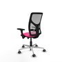PIQUERAS Y CRESPO Silla de oficina Motilla con mecanismo Sincro/Traslack Rosa y Gris