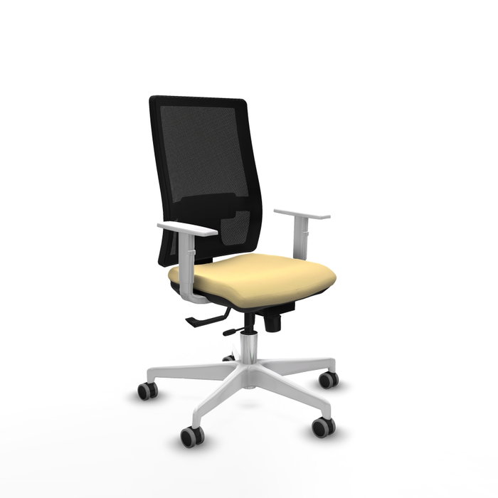 PIQUERAS Y CRESPO Silla de oficina Horna con mecanismo Sincro/Traslack Crema y Negro PIQUERAS Y CRESPO Silla de oficina Horna con mecanismo Sincro/Traslack Crema y Negro