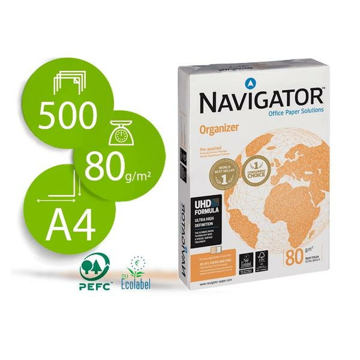 Navigator Papel Multifunción DIN A4 80g con 4 Taladros