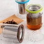 Quid Taza de Vidrio Serenia con Filtro de Acero Inoxidable y Tapa 35 cL