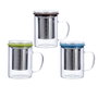 Quid Taza de Vidrio Serenia con Filtro de Acero Inoxidable y Tapa 35 cL