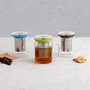 Quid Taza de Vidrio Serenia con Filtro de Acero Inoxidable y Tapa 35 cL