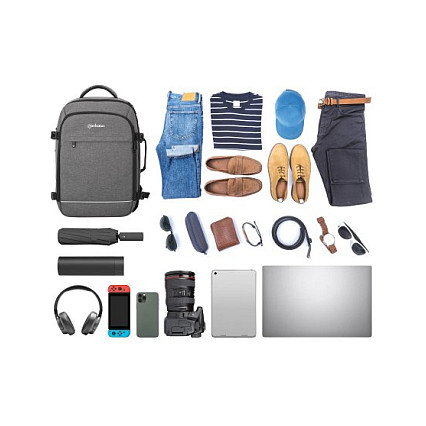 Manhattan Rome Mochila de Viaje para Portátil 17.3 Pulgadas Gris