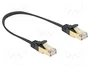 DeLOCK Cable de red plano Cat.6a U/FTP RJ45 0,25 m Negro