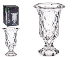 Giftdecor Copa de Vidrio con Diseño de Rombos, Pack de 6