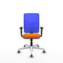 PIQUERAS Y CRESPO Silla de oficina Motilla con mecanismo Sincro, Naranja y Azul
