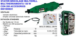 STAYER BRICOLAJE MULTIDRILL 130 W con accesorios