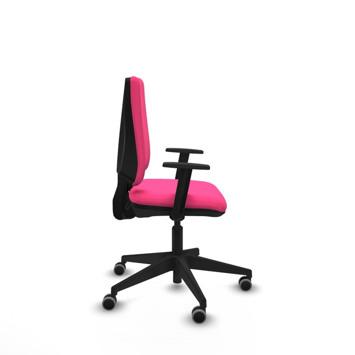 PIQUERAS Y CRESPO Silla de oficina Elche Rosa con Brazos 1D