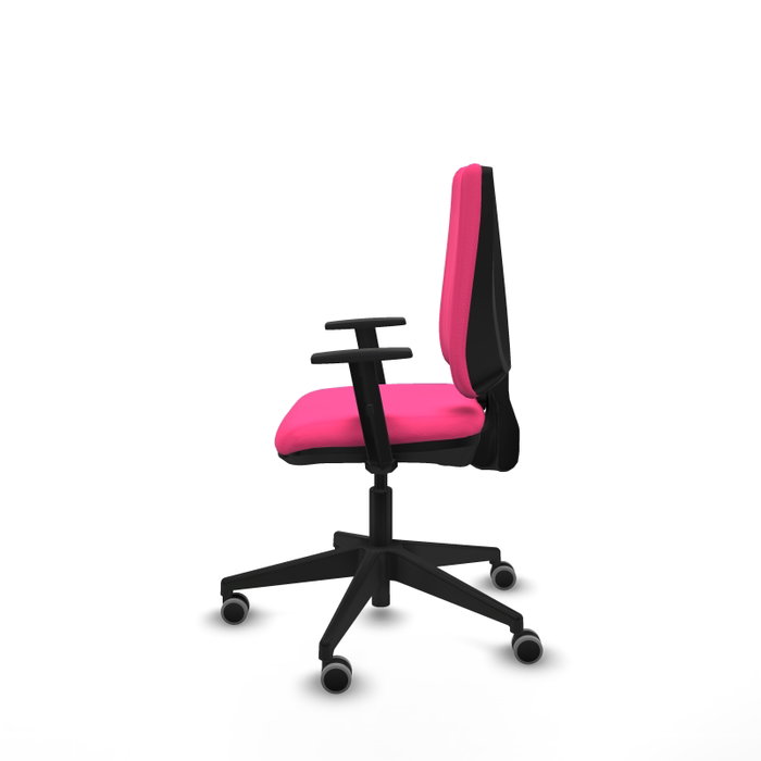 PIQUERAS Y CRESPO Silla de oficina Elche Rosa con Brazos 1D