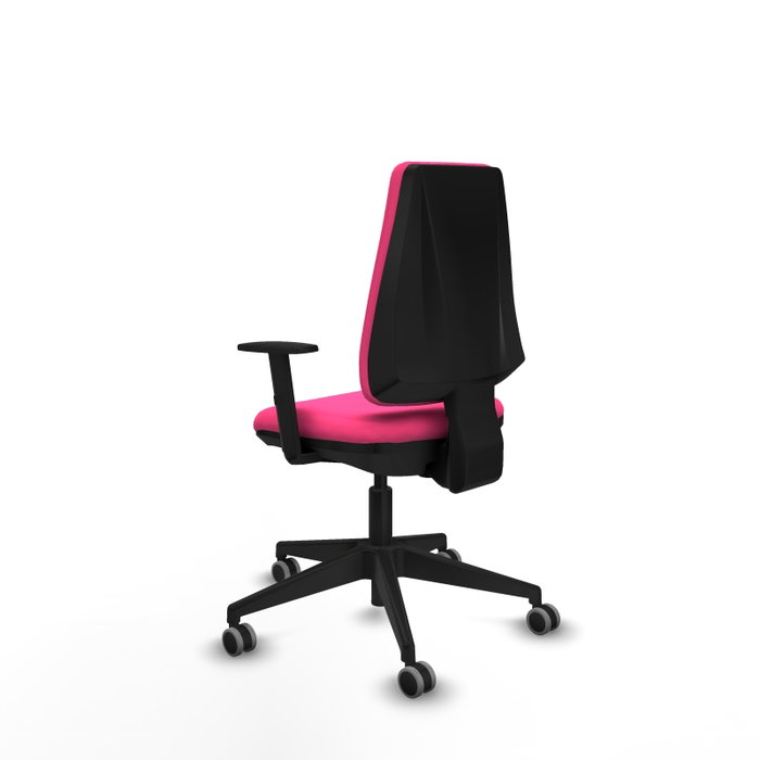 PIQUERAS Y CRESPO Silla de oficina Elche Rosa con Brazos 1D