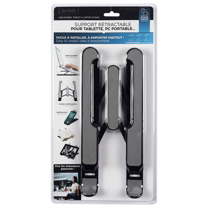 Be Mix Soporte Atril Plegable Ajustable para Tablet Móvil Libro 6 Posiciones Antideslizante Accesorios Tel