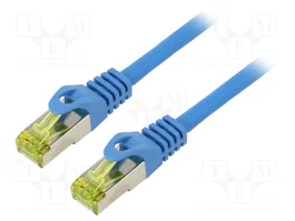 LANBERG Patch Cord Cat 6a S/FTP Azul 1m