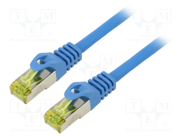 LANBERG Patch Cord Cat 6a S/FTP Azul 1m LANBERG Patch Cord Cat 6a S/FTP Azul 1m