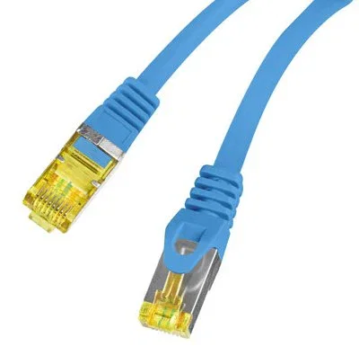 Lanberg PCF6A-10CU-0100-B Cable de Red Ethernet RJ45, Cat6a S/FTP (S-STP), LSZH Cobre, 1 Metro, Azul, Plug & Play