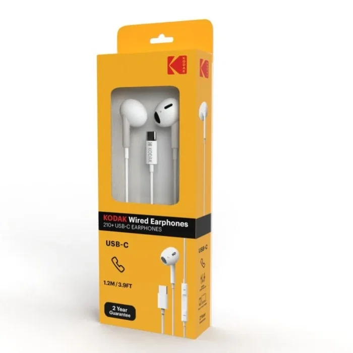 Kodak Auriculares Intraural USB Tipo C Blanco
