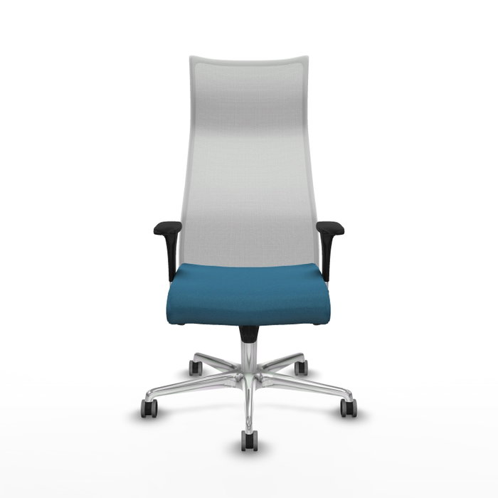PIQUERAS Y CRESPO Sillón Albacete Verde Petróleo y Blanco con Mecanismo Sincro PIQUERAS Y CRESPO Sillón Albacete Verde Petróleo y Blanco con Mecanismo Sincro