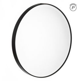 Espejo de pared Negro Aluminio Cristal 80 x 4 x 80 cm