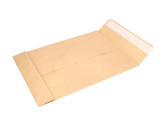 Liderpapel Bolsa Fuelle Kraft Armado 280x365x50mm Solapa Tira Silicona 155gr Caja 50 Unidades