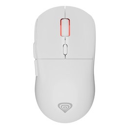 Genesis Zircon XIII - Ratón Gaming Inalámbrico 2.4Ghz, Sensor Óptico 26000 DPI Pixart PAW3395, RGB, 7 Botones Programables, Incluye Repuestos, Blanco