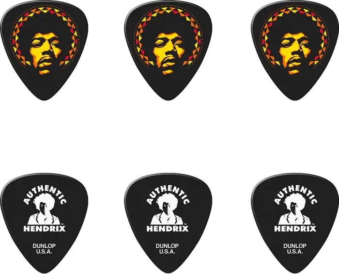Dunlop Caja 6 Púas Signature Jimmy Hendrix Aura Mandala
