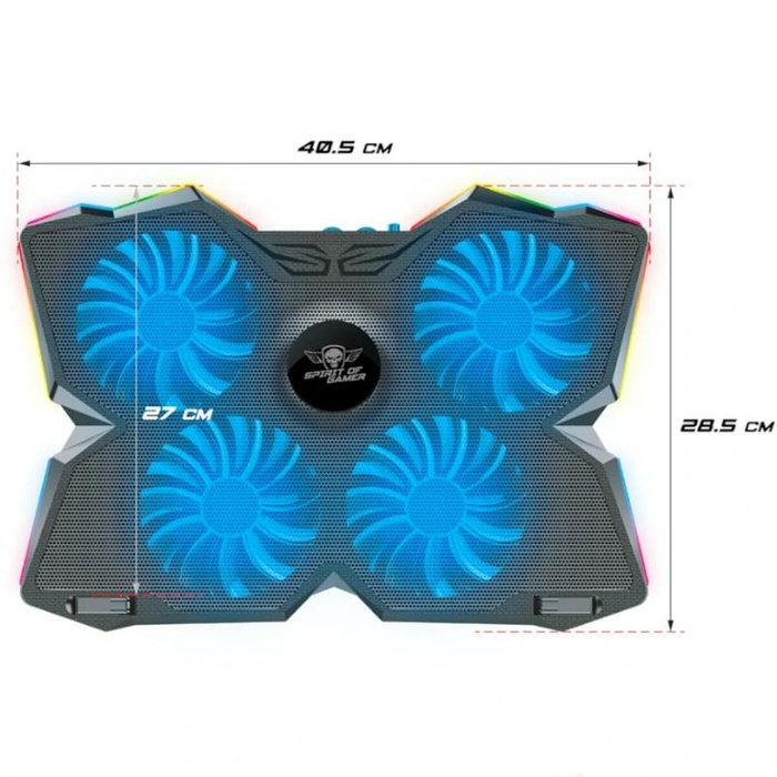 Base de Refrigeración para Portátil Spirit of Gamer SOG-VE500RGB Base de Refrigeración para Portátil Spirit of Gamer SOG-VE500RGB